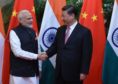 Indian Prime Minister Narendra Modi meets Chinese President Xi Jinping in Wuhan, China