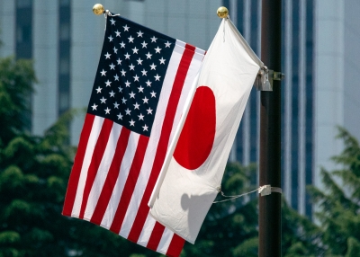 US and Japan flags