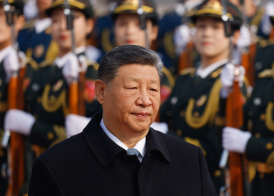 Chinese President Xi Jinping at the Great Hall of the People in Beijing on November 12, 2025.