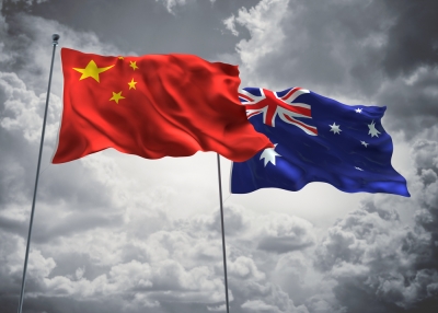 Aus China flags
