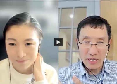 Lizzi C. Lee and Dr. Yasheng Huang on a conference call