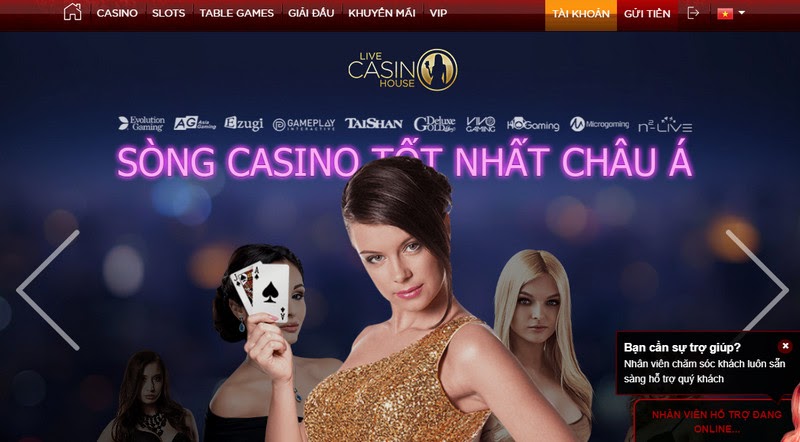 Sòng bài casino trực tuyến thật 100% chỉ có ở Live Casino House 